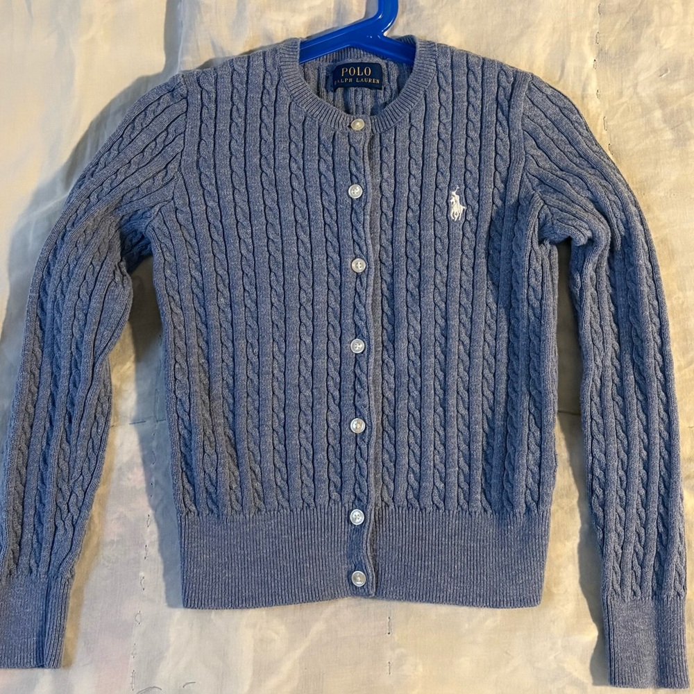 Polo by Ralph Lauren Kids Blue Cable Knit Sweater